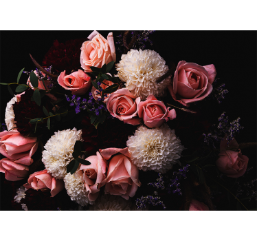Graceful Botanical Composition flower wall mural - TenStickers