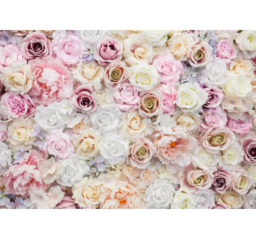 Beautiful background of roses mural wallpaper - TenStickers