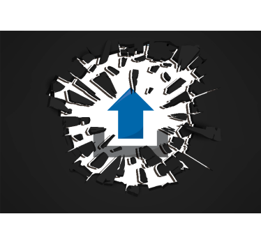 3d broken wall with image custom murals - TenStickers