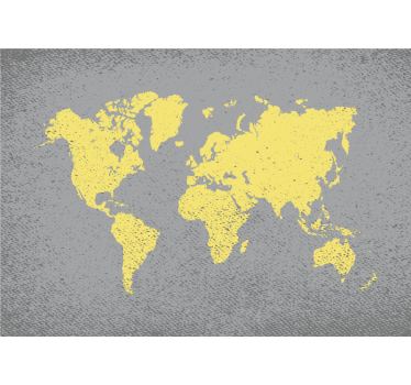 Textured pantone worldmap world map wall mural - TenStickers