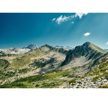 Landscape wall mural grand mountain range view - TenStickers