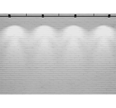 Smooth grey brick wall brick mural - TenStickers