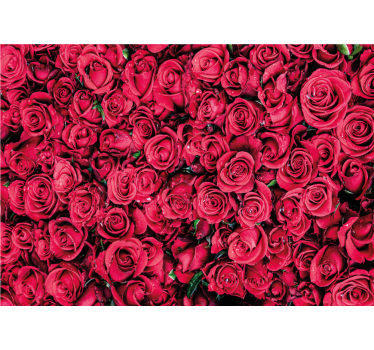 Red flowers with textured background 3d mural wallpaper - TenStickers