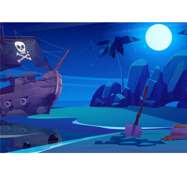 Wall mural fantasy pirate ship adventure - TenStickers