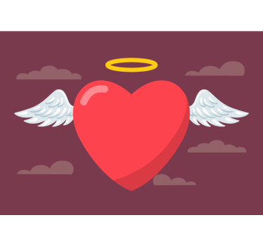 Colorful angel heart painting murals - TenStickers