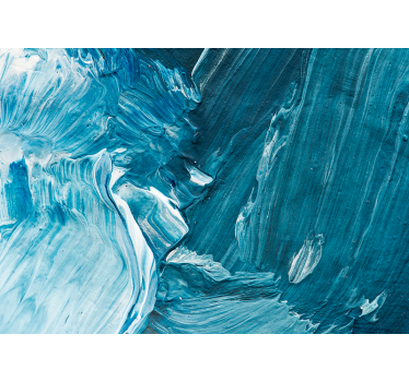 Blue painting original art living room mural - TenStickers