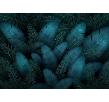 Tropical leaves Marriage Wallpaper Photo - TenStickers