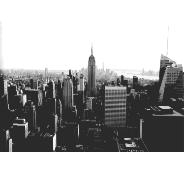 Black and white New York new  mural wallpaper - TenStickers