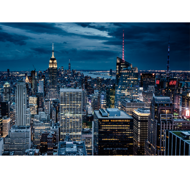 Manhattan's skyscrapers  new york mural wallpaper - TenStickers