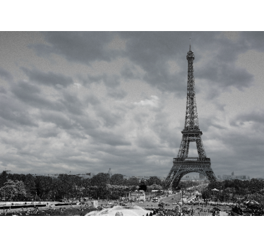 Black and white Paris cityscape murals - TenStickers