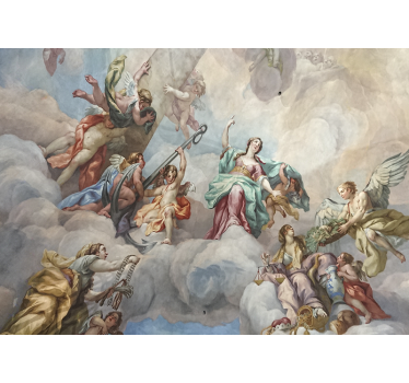 Angels in the sky painting murals - TenStickers