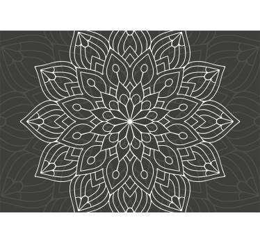 Intricate floral pattern mandala wall mural - TenStickers