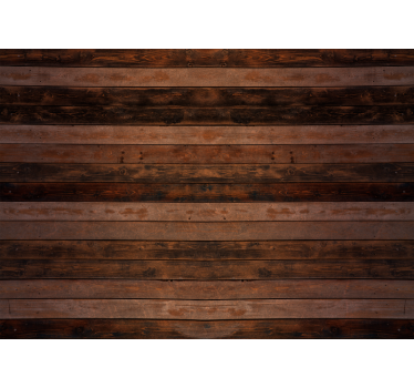 Brown horizontal planks wood mural - TenStickers