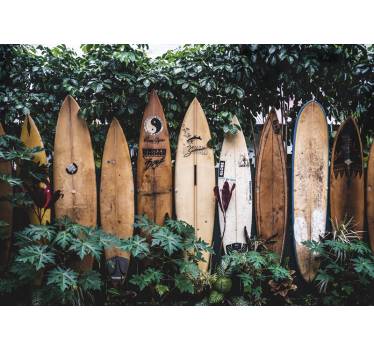 Wall mural vehicle surfboards on showcase - TenStickers