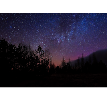 Space wall mural celestial evening canvas - TenStickers