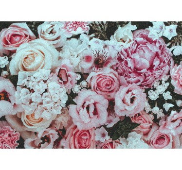 Light pink in different sizes rose mural - TenStickers