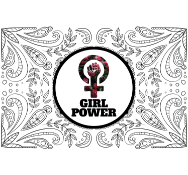 Women sign saying girl power word wall mural - TenStickers
