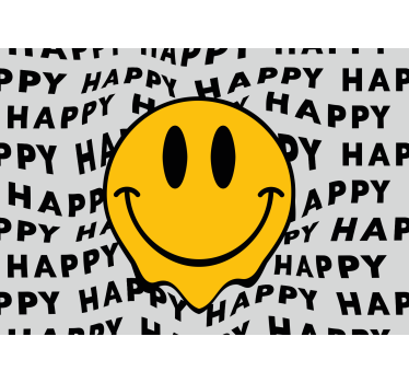 Quote wall mural smiley face message - TenStickers