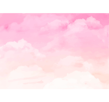 Pink pastel sky background wall murals for teenage bedrooms - TenStickers