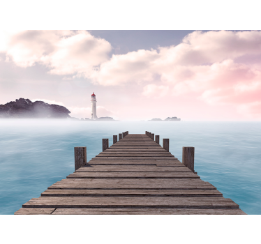 Wooden dock aesthetic photography nature murals - TenStickers