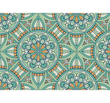 Texture wall mural intricate floral design - TenStickers