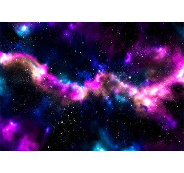 Pink and Blue Universe space mural wallpaper - TenStickers