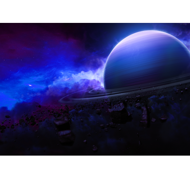 Space wall mural starlit planetary view - TenStickers