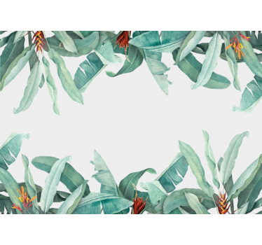 Flower wall mural tropical greenery design - TenStickers