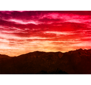 Sunset and clouds aesthetic colours night sky wall mural - TenStickers
