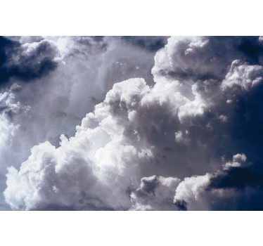 Retro style cloud sky night wall mural - TenStickers