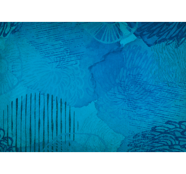 Abstract wall mural in blue textured patterns - TenStickers