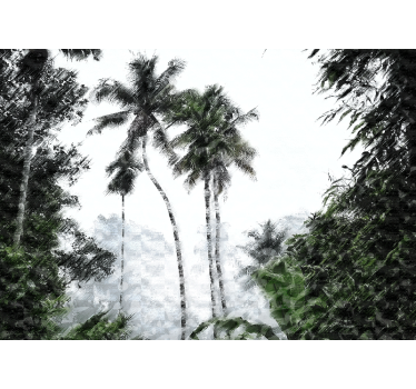 Contemporary art Jungleland forest mural wallpaper - TenStickers