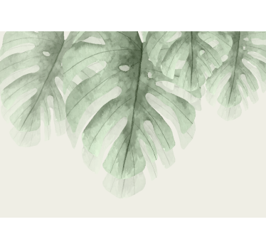 Watercolor Green Leaves nature murals - TenStickers