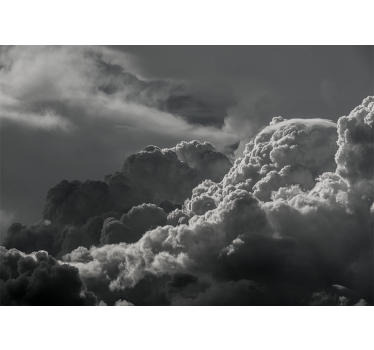 Black and white sky with clouds night sky wall mural - TenStickers