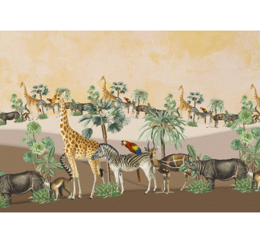 Jungle Adventure forest mural wallpaper - TenStickers