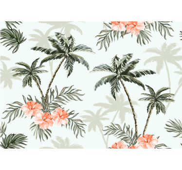 Jungle Palm Trees forest mural wallpaper - TenStickers