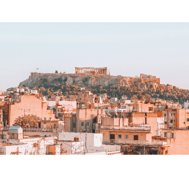 Athens cityscape city wall mural - TenStickers