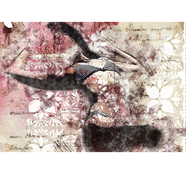 Romantic wall mural elegant dance motion - TenStickers