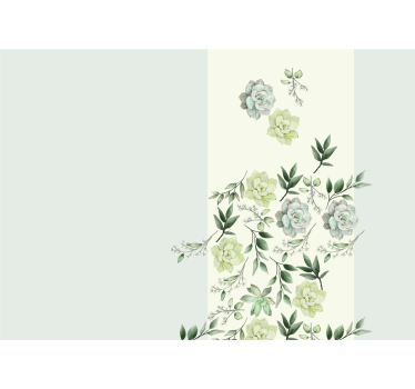 Elegant aesthetic roses Hallway Wall Mural - TenStickers