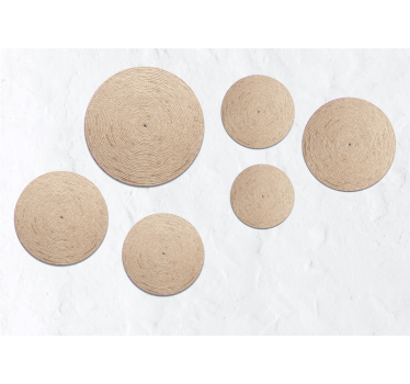 Texture wall mural natural circle designs - TenStickers