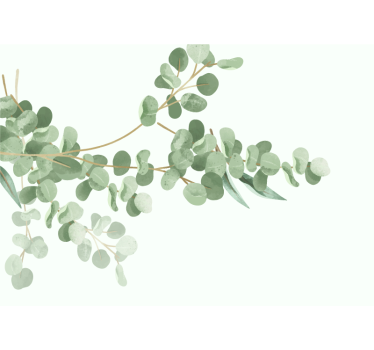 "Boho" leaves pattern nature murals - TenStickers