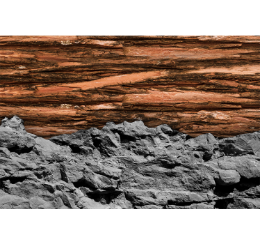 Earthy textured layers living room wall mural - TenStickers