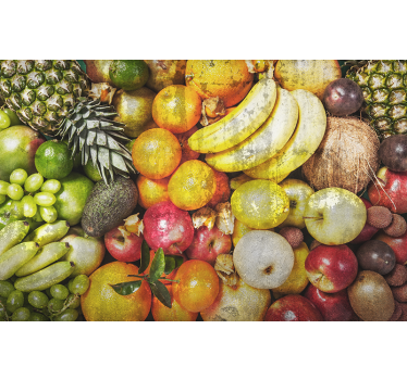 Fruit on the ground stone wall mural - TenStickers