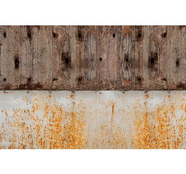 Metal and Wood Chipping wall mural - TenStickers
