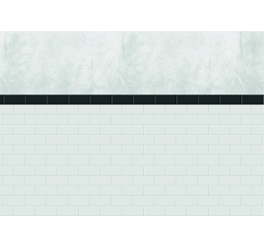 Blanco azulejosWhite Tiles wall mural - TenStickers