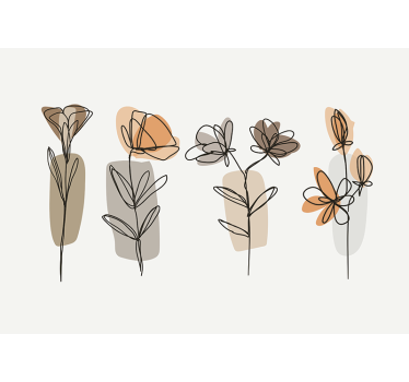 minimalistic style wall mural - TenStickers