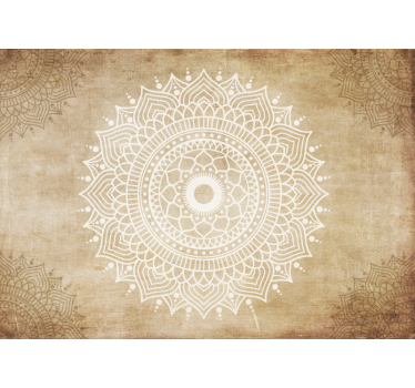 old paper textured Mandala Wall Mural - TenStickers