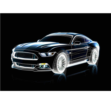 hologram deportive car Teenage wall murals - TenStickers