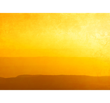 hills at sunset Yellow wall mural - TenStickers