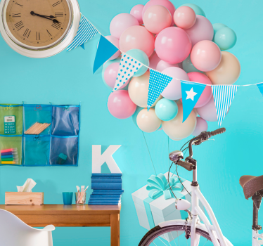 3d balloons and present box Children Wall Murals - TenStickers